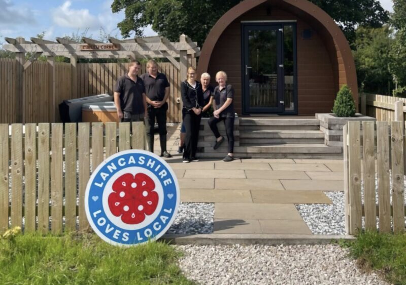 Cat with the team from Mill House Farm Pods 
