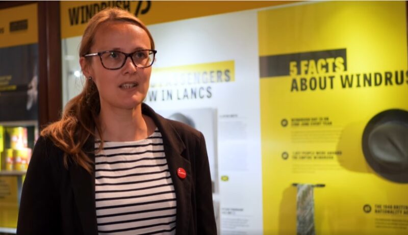 Cat Smith MP at the launch of the Windrush 75 Exhibition at Lancaster City Museum, 2023