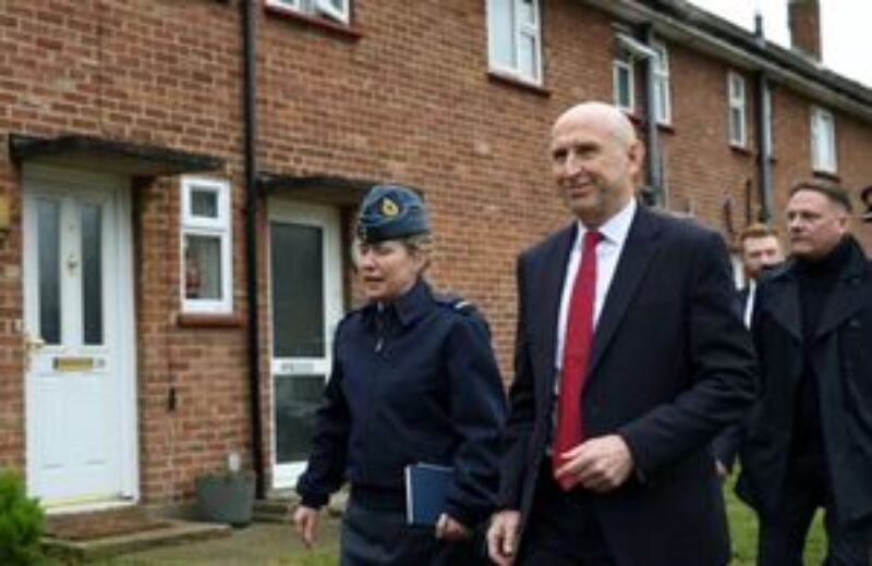 Defence Secretary John Healey visits military housing